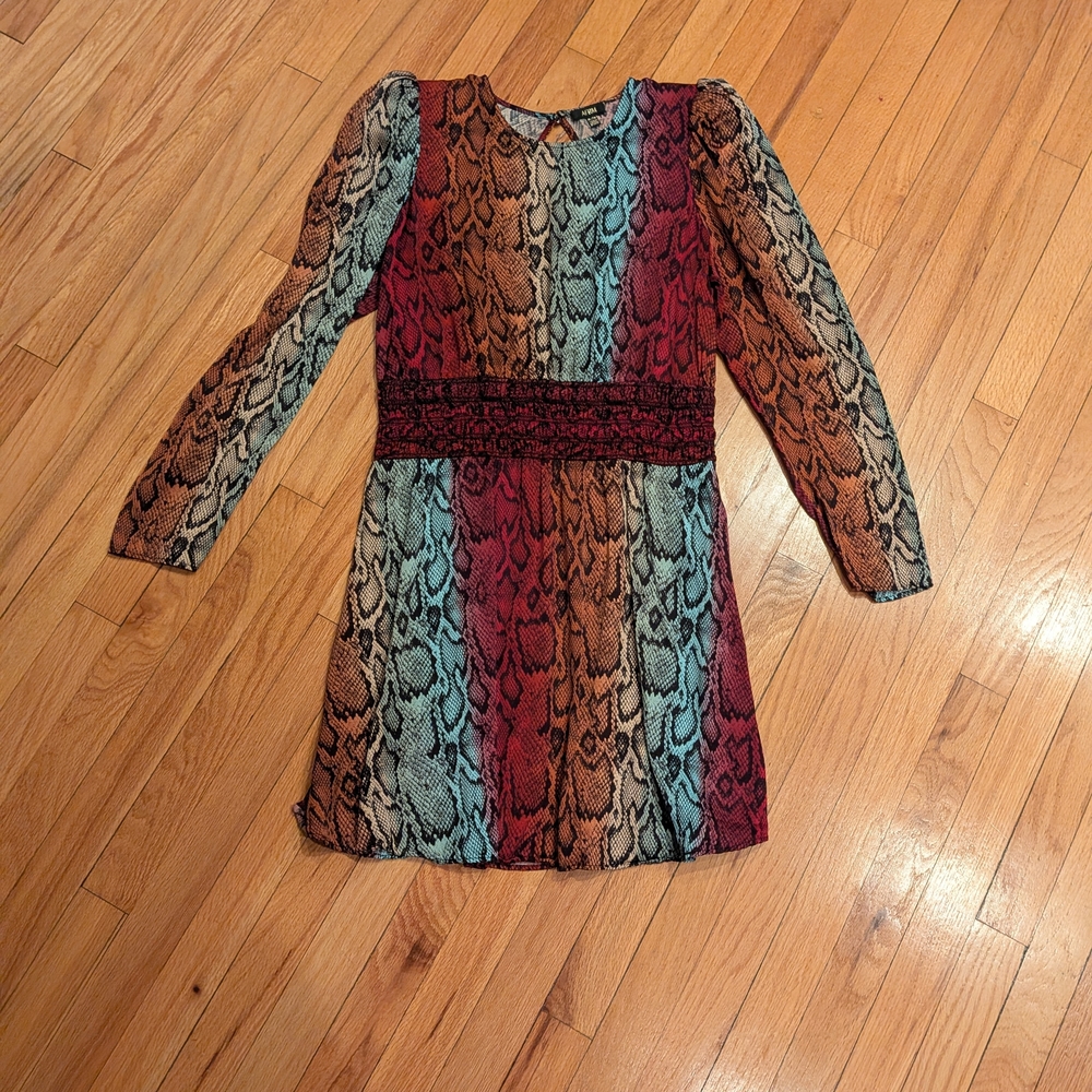 AFRM Multicolor Snake Print Dress